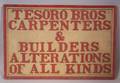 Painted Wooden Carpenters Trade Sign