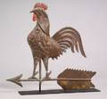 Molded Sheet Copper Rooster Weather Vane