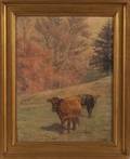 Charles Franklin Pierce Sharon New Hampshire 18841920 Landscape with Cows