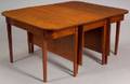 Federal Inlaid Threepart Tiger Maple Dining Table