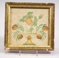 American School 19th Century Theorem with Compote Fruit and Flowers