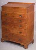 Chippendale Pine Desk over Drawers