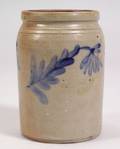 Cobalt Decorated Stoneware Crock