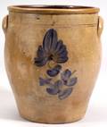 Cobalt Decorated Threegallon Stoneware Jar
