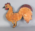 Sheet iron rooster weathervane late 19th c