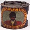 Polychrome Paint Decorated Tin Shoeshine Box