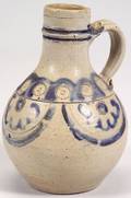 Cobalt Decorated Stoneware Jug