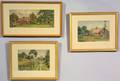 Attributed to Charles Franklin Pierce Massachusetts 1844  1920 Three Farm Landscapes