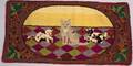 Figural Wool Hooked Rug with Cats