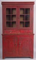 Painted Glazed TopPart Poplar Cupboard