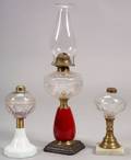 Three Fluid Burning Table Lamps