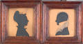 Pair of hollowcut silhouettes early mid 19th c