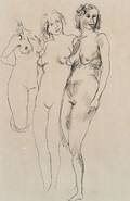 Rinato Gattuso Italian b 1912 Nude Sketch