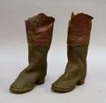 Pair of 19th Century Miniature Salesmans Sample Leather Firemans Boots