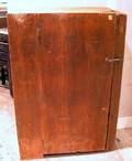 Country Rustic Red Stained Pine Cupboard