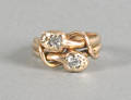 14K yellow gold and diamond ring