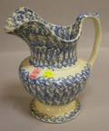 Blue and White Spatterware Pitcher