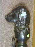 Black Painted Cast Iron Spaniels Head Hitching Post