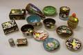 Seventeen Asian Cloisonne Table Items