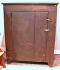 19th Century Black Painted Wooden OneDoor Side Cabinet