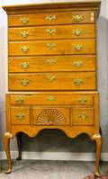 Queen Anne Carved Maple Highboy