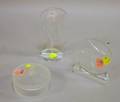 Three Lalique Society of America Colorless Glass Items