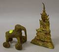 Southeast Asian Bronze Buddha and Elephant Deity Figures