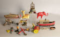 Group of tin toys