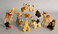 Group of 12 small Steiff animals