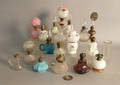 Group of 16 miniature oil lamps