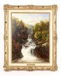 James Burrell Smith Waterfall Oil Signed