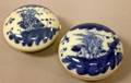 Two Chinese Blue and White Porcelain Covered Paste Bowls