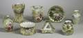 Five Nippon Gilt Handpainted Landscape and Floral Decorated Porcelain Vases