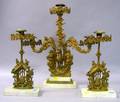 ThreePiece Giltmetal Mantel Garniture Set