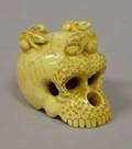 Japanese Carved Ivory Skull