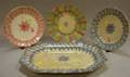 Spatterware Platter and Three Plates