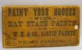 Painted Wooden Bay State Paints Advertising Sign