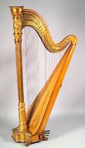American Double Action Pedal Harp Lyon  Healy c 1930 Model 23 Gold