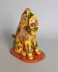 Large Breininger redware dog