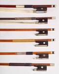 Six Nickel Mounted Violin Bows