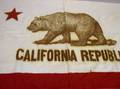 Small Pieced and Printed Cotton California State Flag