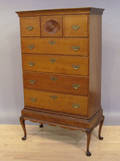 New Hampshire Queen Anne cherry chest on frame