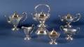 Seven Piece International Sterling Courtship Pattern Tea and Coffee Service
