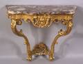 Louis XV Giltwood Marble Top Console Table