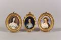 Three Portrait Miniatures on Ivory of Elegant Ladies