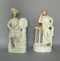 Two Staffordshire figures