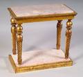 Continental Neoclassical Style Marble and Giltwood Side Table