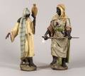 Pair of Painted Composition Moroccan Figures