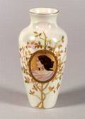 Heubach Handpainted Porcelain Portrait Vase