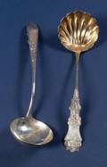 Two American Silver Punch Ladles